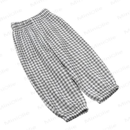キッズテイルズ幼児用花柄コットンバルーンパンツ - グレー - 8-9T - image 5