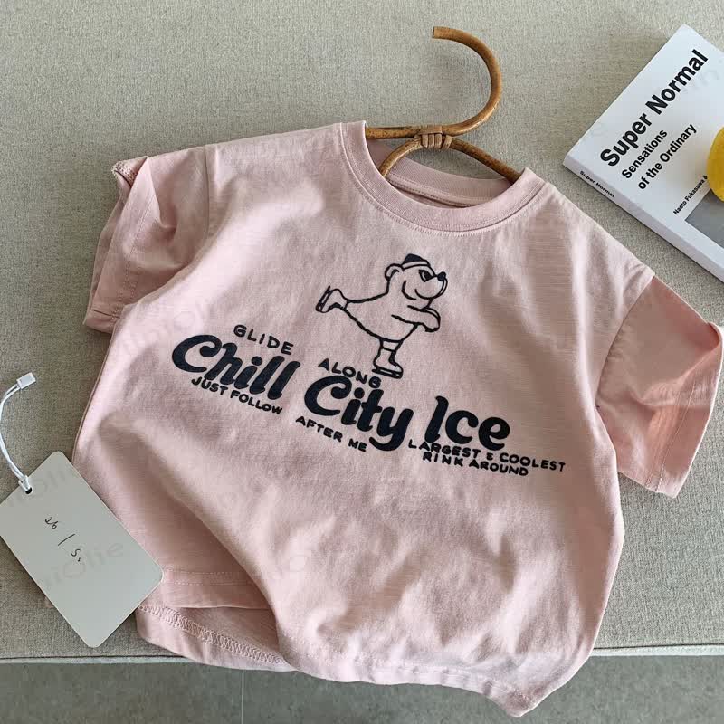 幼児用コットン犬柄Tシャツ - ピンク - 10-11歳 - image 3