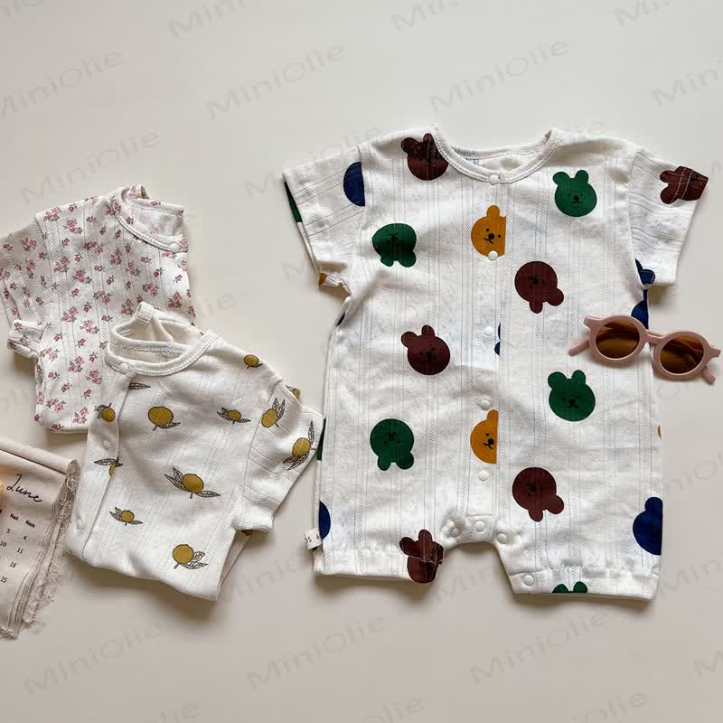 ベビー用ピュアコットン通気性ロンパース - image 5