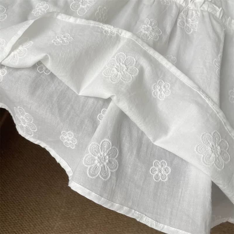 幼児用女の子向け白の夏用ノースリーブDress - image 7