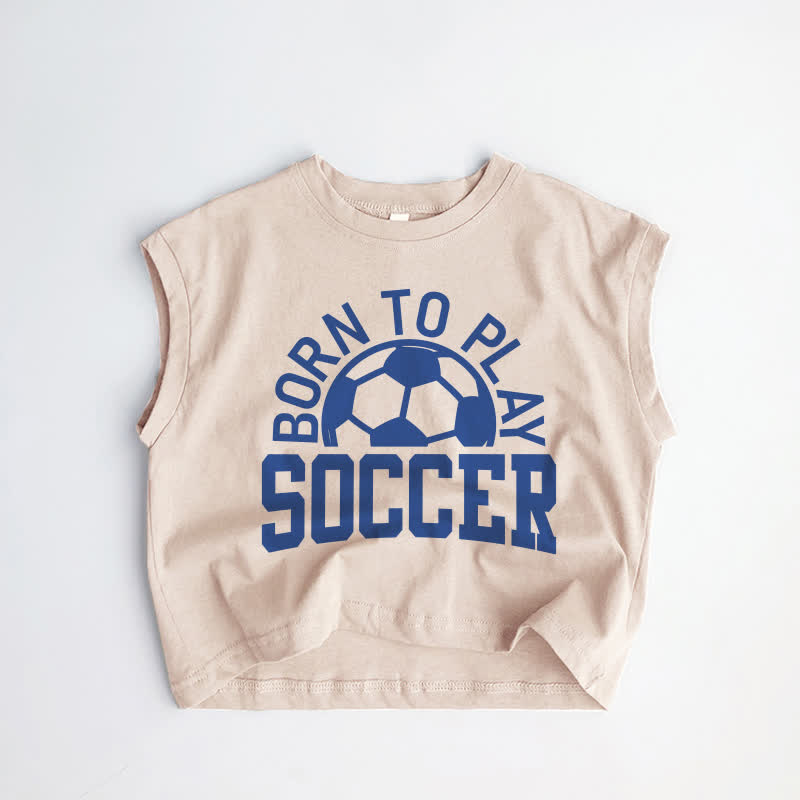 SOCCERをPLAYために生まれた ベビー・幼児用カーキタンクトップ - カーキ - 3～5歳 - image 1