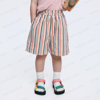 幼児男の子用マルチカラーストライプショートパンツ - image 1