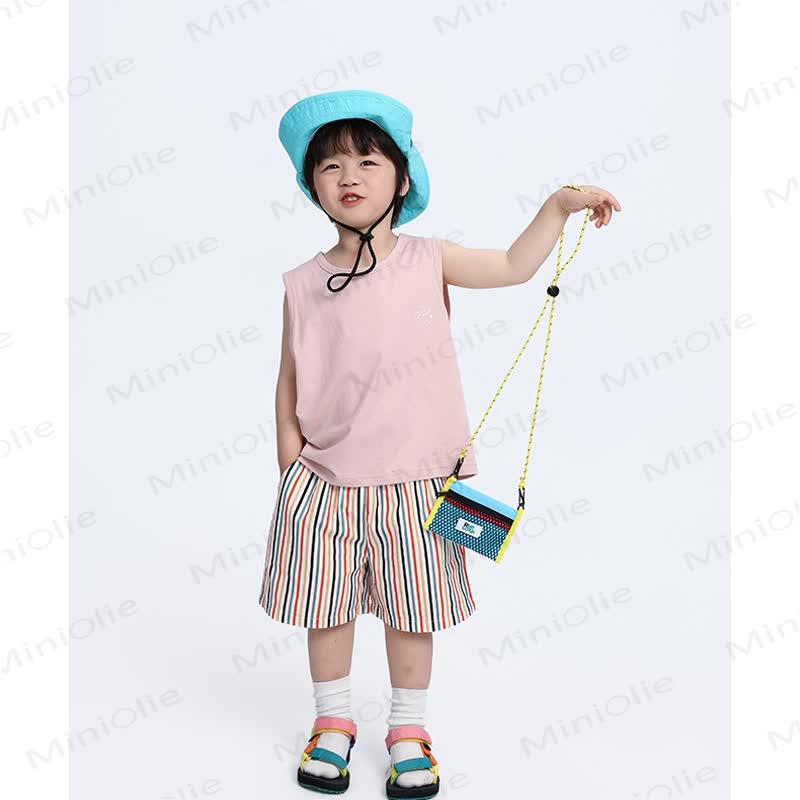 幼児男の子用マルチカラーストライプショートパンツ - image 4