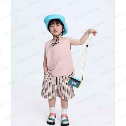 幼児男の子用マルチカラーストライプショートパンツ - image 4