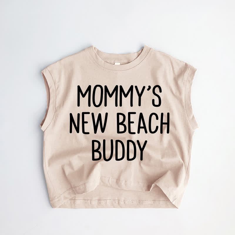 DADDY'S/MOMMY'S NEW BEACH BUDDY・幼児用カーキタンクトップ - カーキ：MOMMY'Sの - 3～5歳 - image 2