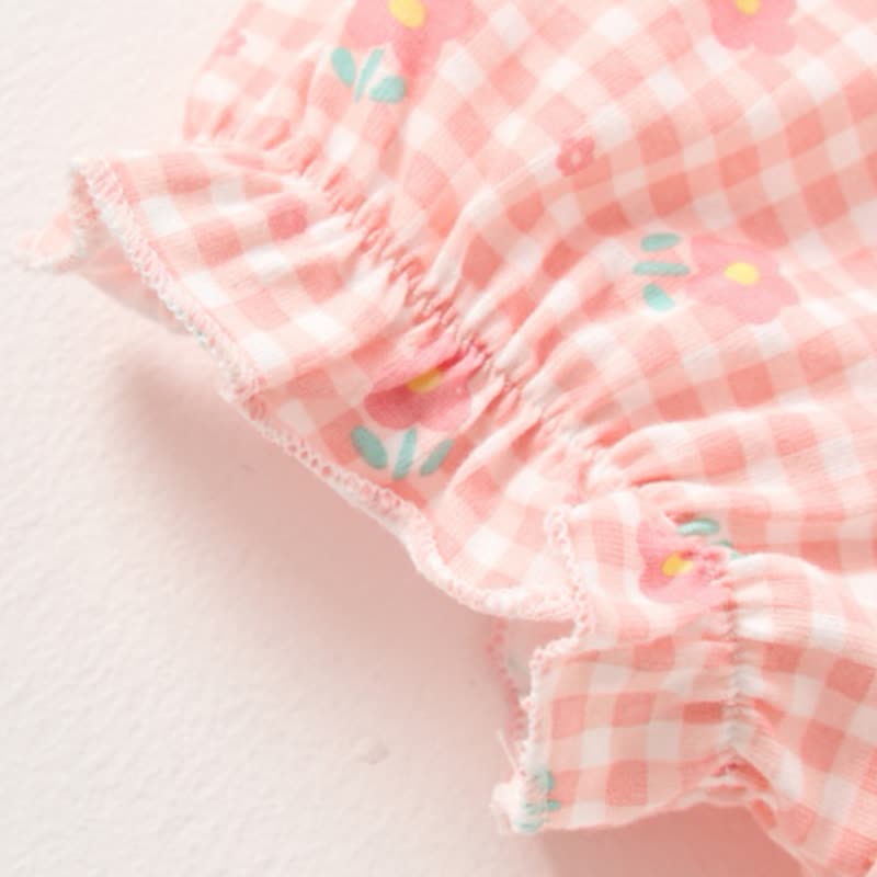 幼児用ベビーガールズプリントパフスリーブサマーDress - image 9