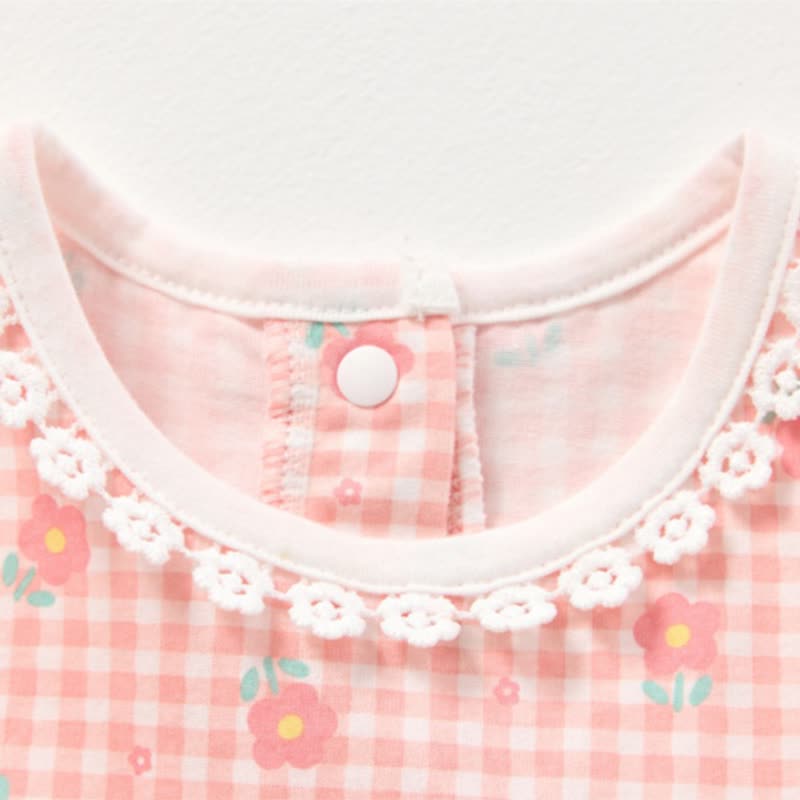幼児用ベビーガールズプリントパフスリーブサマーDress - image 7