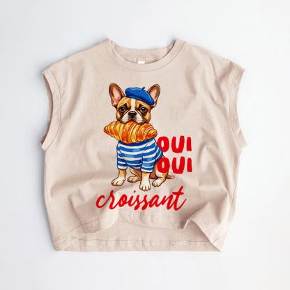 OUI OUI CROISSANTベビー 幼児 カーキ タンク トップ - カーキ - 3～5歳 - image 1
