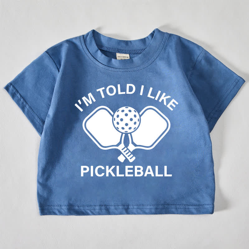 MはPICKLEBALLブルーのTシャツ - 青 - 18～24ヶ月 - image 1