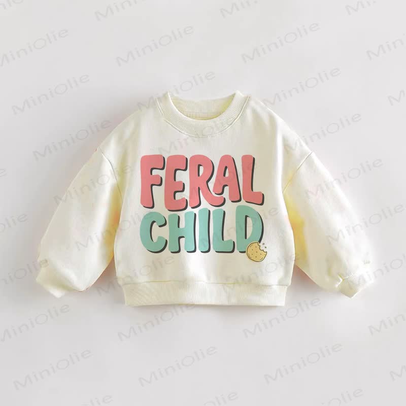 FERAL CHILD幼児用スウェットシャツ - クリーム - 3～5歳 - image 1