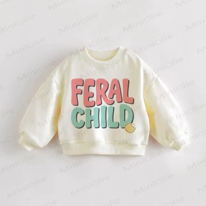 FERAL CHILD幼児用スウェットシャツ - クリーム - 3～5歳 - image 1