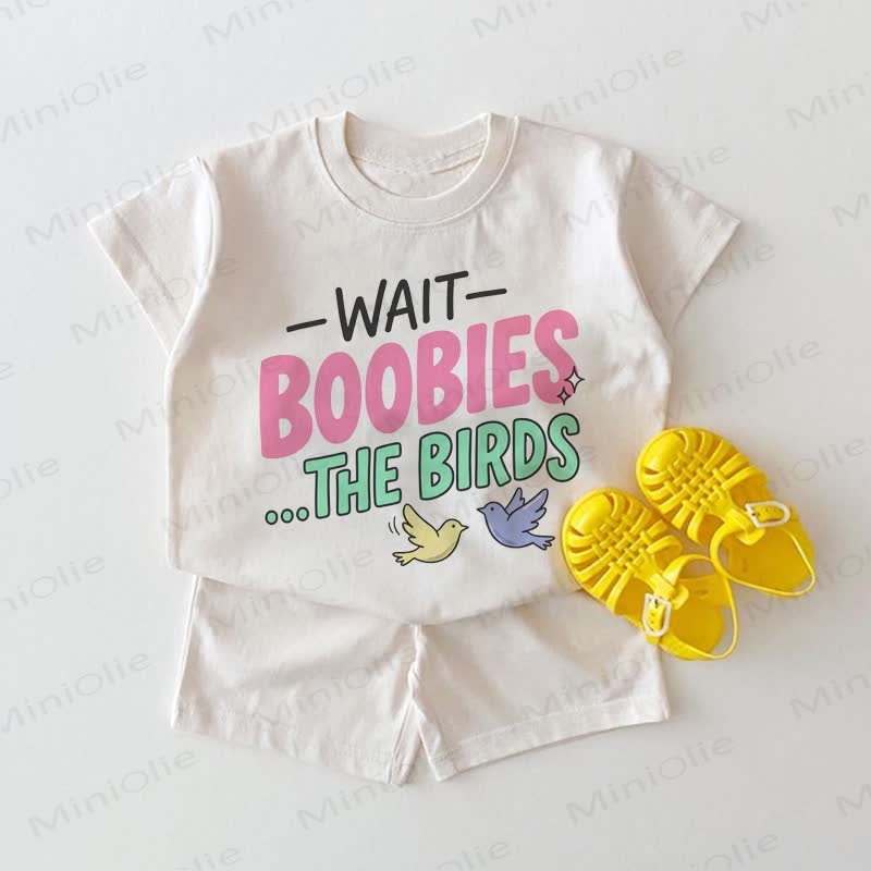 WAIT BOOBIES THE BIRDS用 2ピース ホワイト セット - 白 - 18～24ヶ月 - image 1
