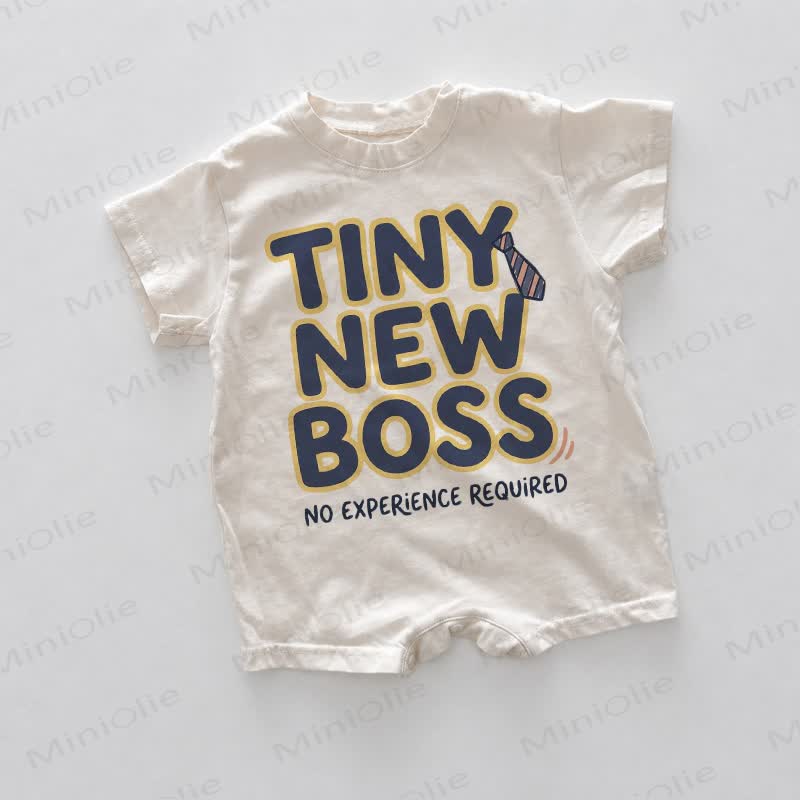TINY NEW BOSSベビー ホワイトプリントロンパース - 白 - 18～24ヶ月 - image 1
