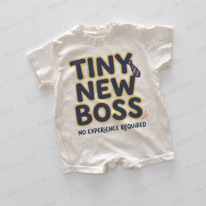 TINY NEW BOSSベビー ホワイトプリントロンパース - 白 - 18～24ヶ月 - image 1