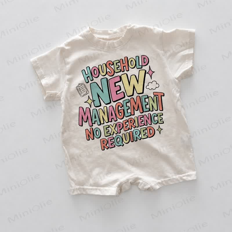 HOUSEHOLD NEW MANAGEMENTベビー用ホワイトプリントロンパース - 白 - 18～24ヶ月 - image 1