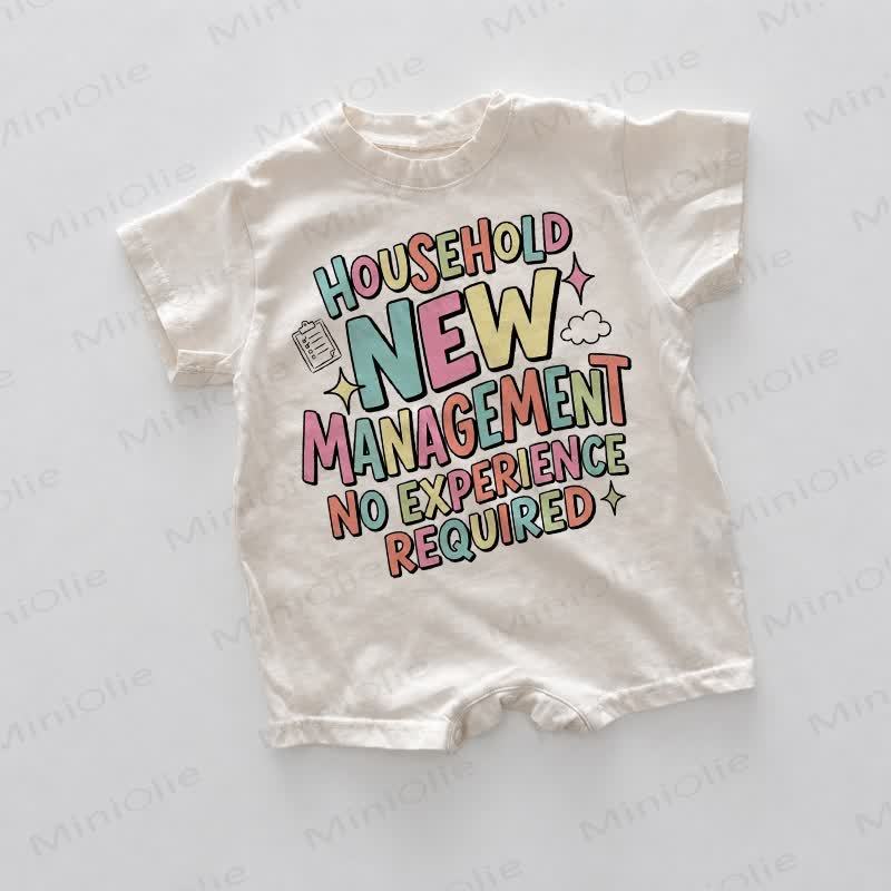 HOUSEHOLD NEW MANAGEMENTベビー用ホワイトプリントロンパース - 白 - 18～24ヶ月 - image 1