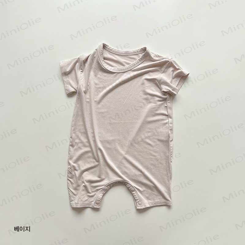 幼児用ソフトコットン製トップスとショートパンツのセット - ブラウンのロンパース - 4～5歳 - image 8