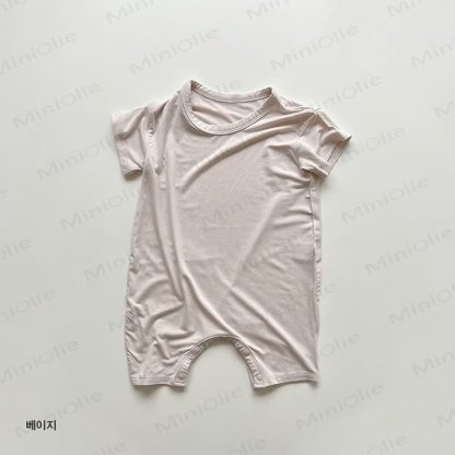 幼児用ソフトコットン製トップスとショートパンツのセット - ブラウンのロンパース - 4～5歳 - image 8