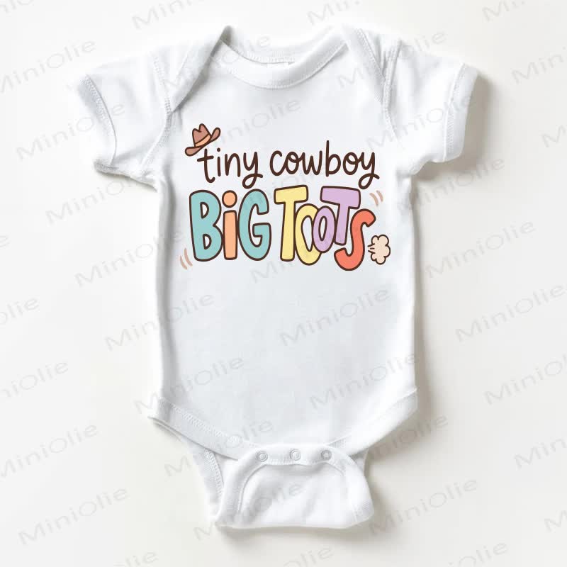TINY COWBOY BIG TOOTSベビーボーイズ スローガン ホワイトボディスーツ - 白 - 18～24ヶ月 - image 1