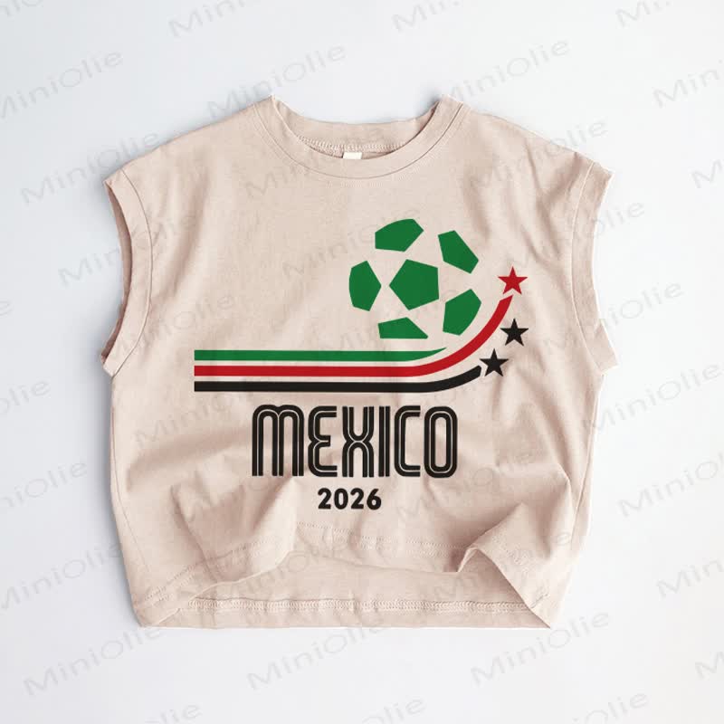MEXICO 2026ベビー幼児用フットボール柄カーキタンクトップ - カーキ - 3～5歳 - image 1