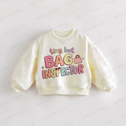 TINY BUT BAG INSPECTOR幼児用スウェットシャツ - クリーム - 3～5歳 - image 1