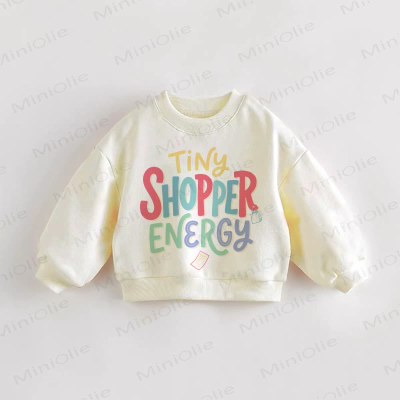 TINY SHOPPER ENERGY幼児用スウェットシャツ - クリーム - 3～5歳 - image 1