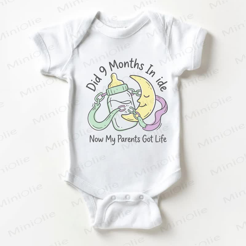 DID 9 MONTHS IN IDE NOW MY PARENTS GOT LIFEベビーホワイトボディスーツ - 白 - 18～24ヶ月 - image 1