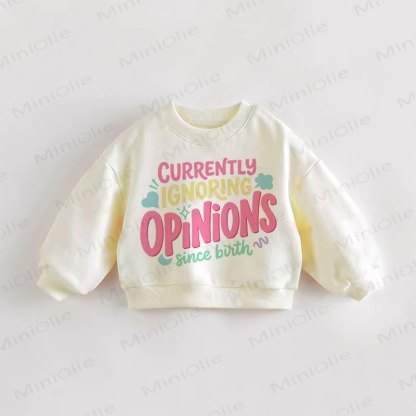 CURRENTLY IGNORING OPINIONS。ベビー幼児用クリームスウェットシャツ - クリーム - 3～5歳 - image 1