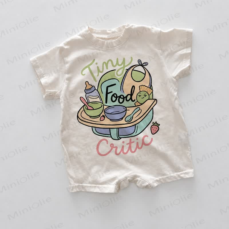 TINY FOODベビー用 ホワイトプリントロンパース - 白 - 18～24ヶ月 - image 1