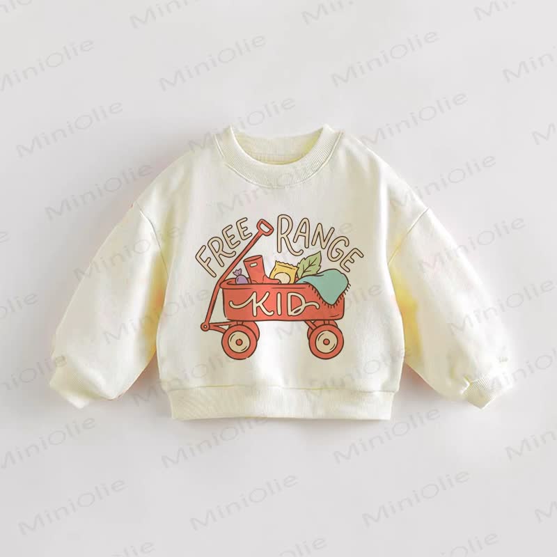FREE RANGE KID ベビー幼児用クリームスウェットシャツ - クリーム - 3～5歳 - image 1