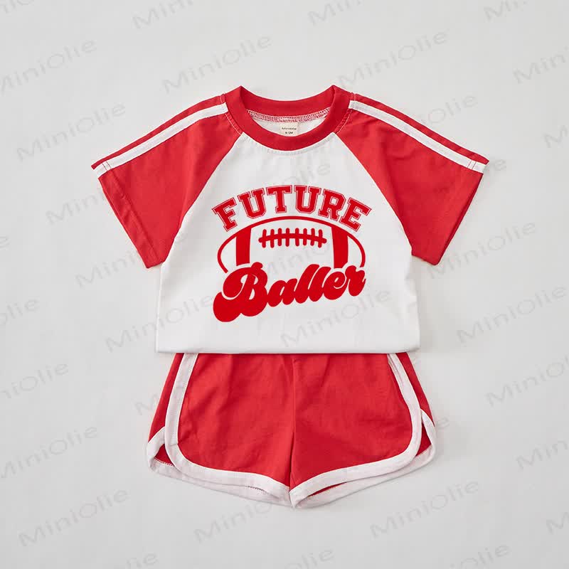 FUTUREベビーレッドTシャツセット - 赤 - 2～3歳 - image 1