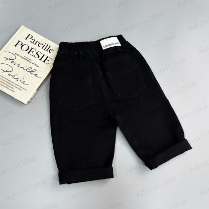 ベビー・幼児用無地ストレートレッグパンツ - 黒 - 4～5歳 - image 4