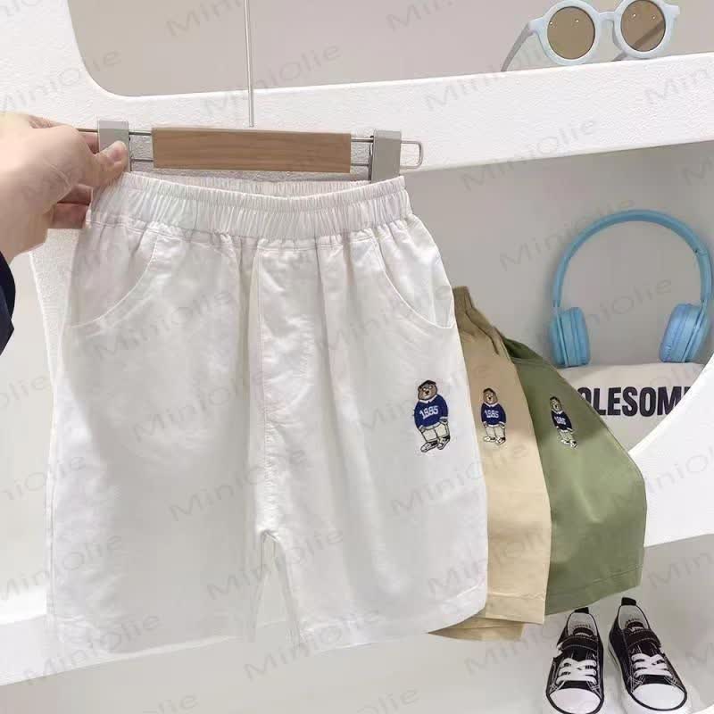 幼児・男の子用 クマの刺繍入りショートパンツ - 白 - 10-11歳 - image 4
