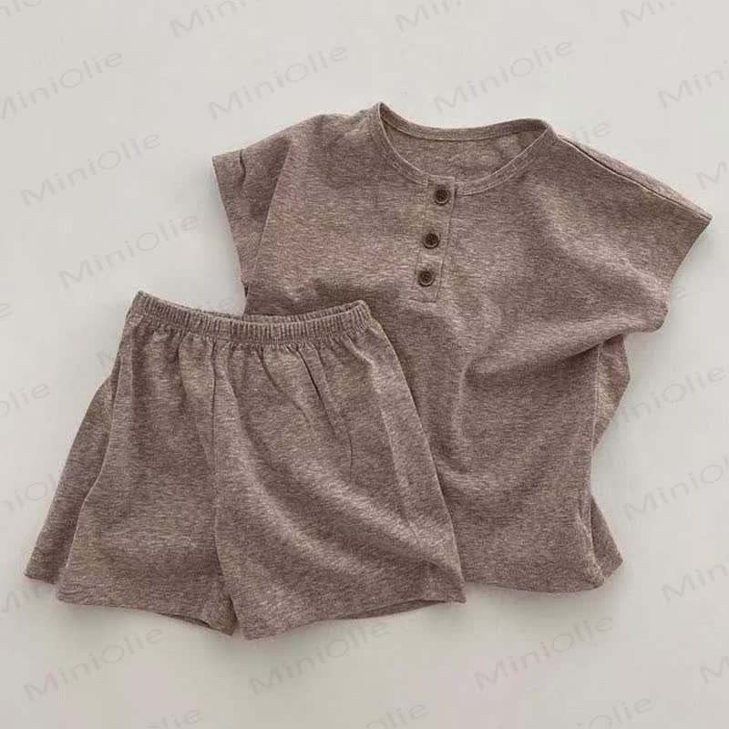 ベビーソフトニットタンクトップとショートパンツの2点セット - 茶色 - 2～3歳 - image 4