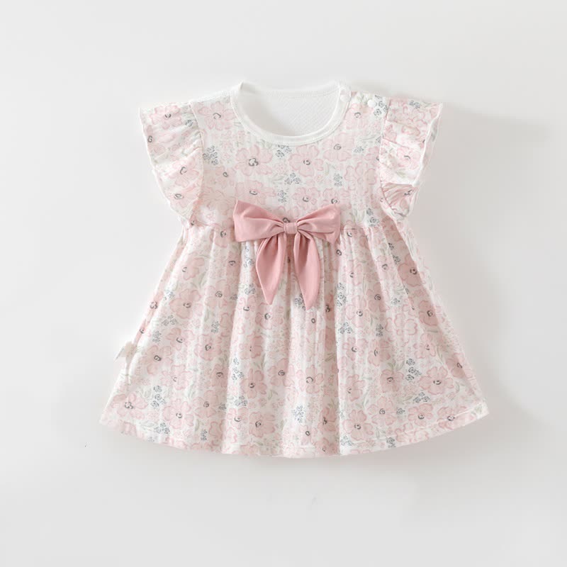 ベビー・幼児用女の子向け半袖サマーDress - ピンクの花 - 2～3歳 - image 2