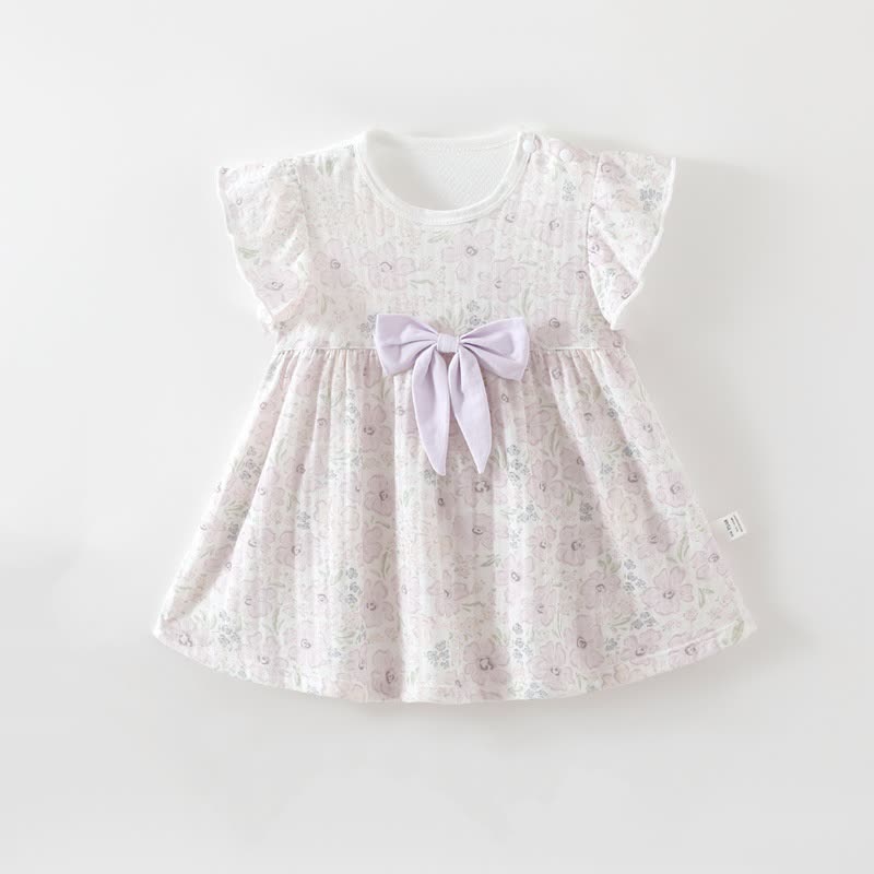 ベビー・幼児用女の子向け半袖サマーDress - 紫 - 2～3歳 - image 1