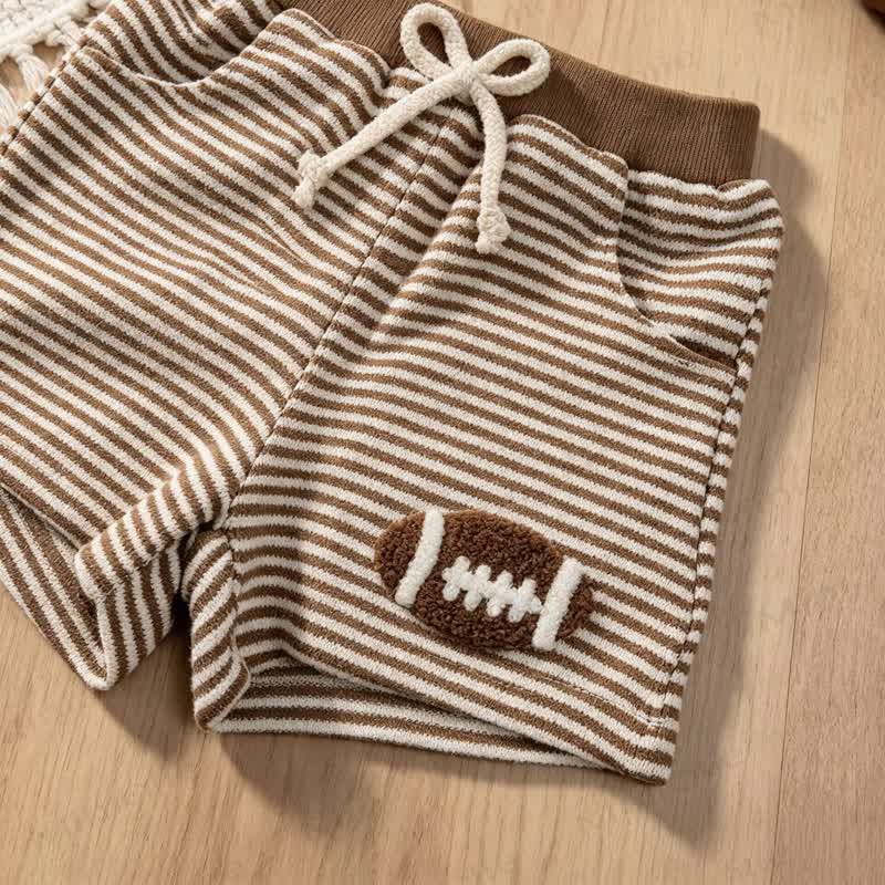 幼児男の子用ラグビーストライプTシャツ＆ショーツ2点セット - image 3
