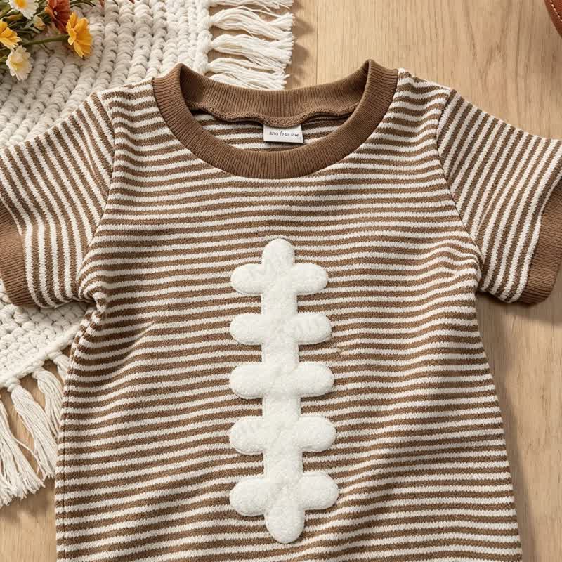 幼児男の子用ラグビーストライプTシャツ＆ショーツ2点セット - image 6
