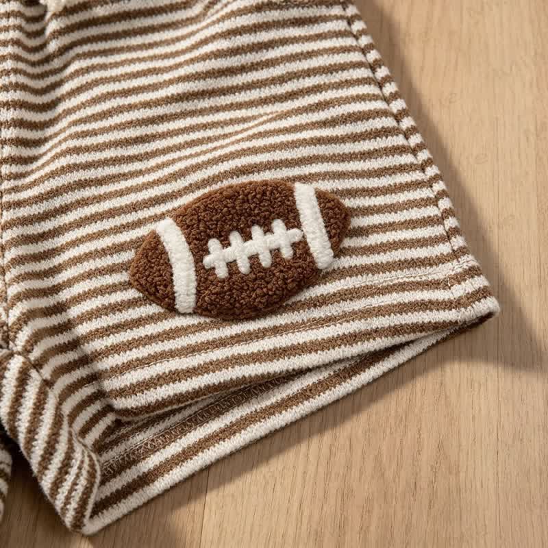 幼児男の子用ラグビーストライプTシャツ＆ショーツ2点セット - image 8