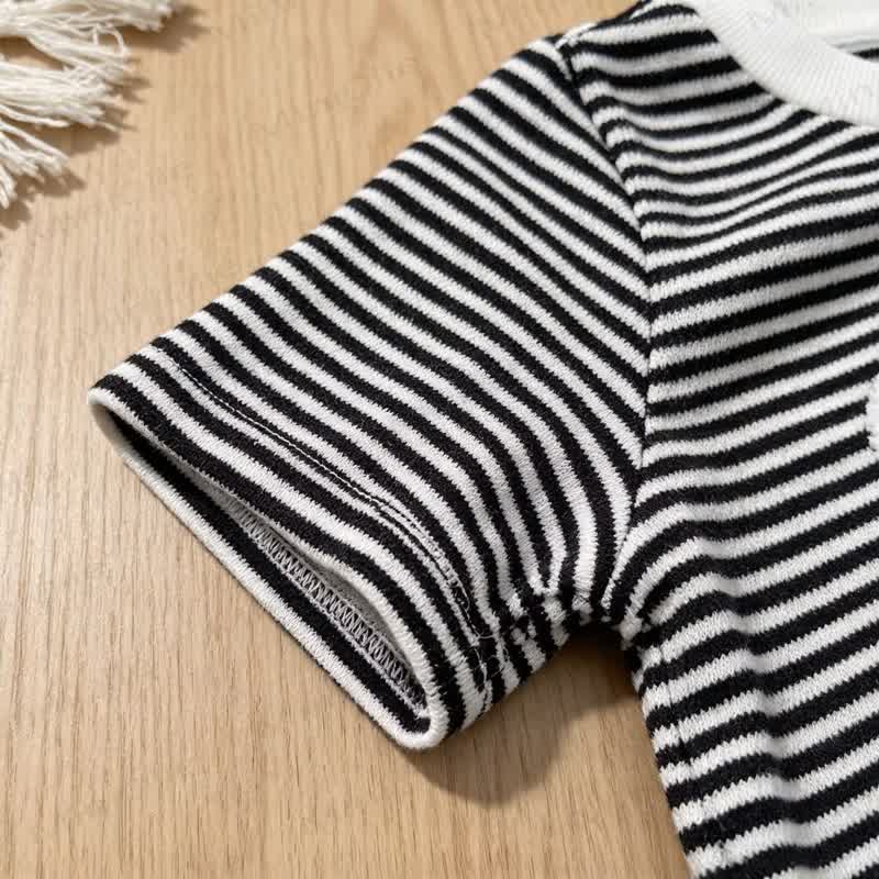 幼児男の子用ストライプ柄サッカーTシャツ＆ショーツ2点セット - image 6