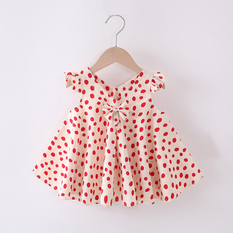 ベビー幼児用 花柄/フルーツ柄 ノースリーブDress - 白い点 - 2～3歳 - image 5