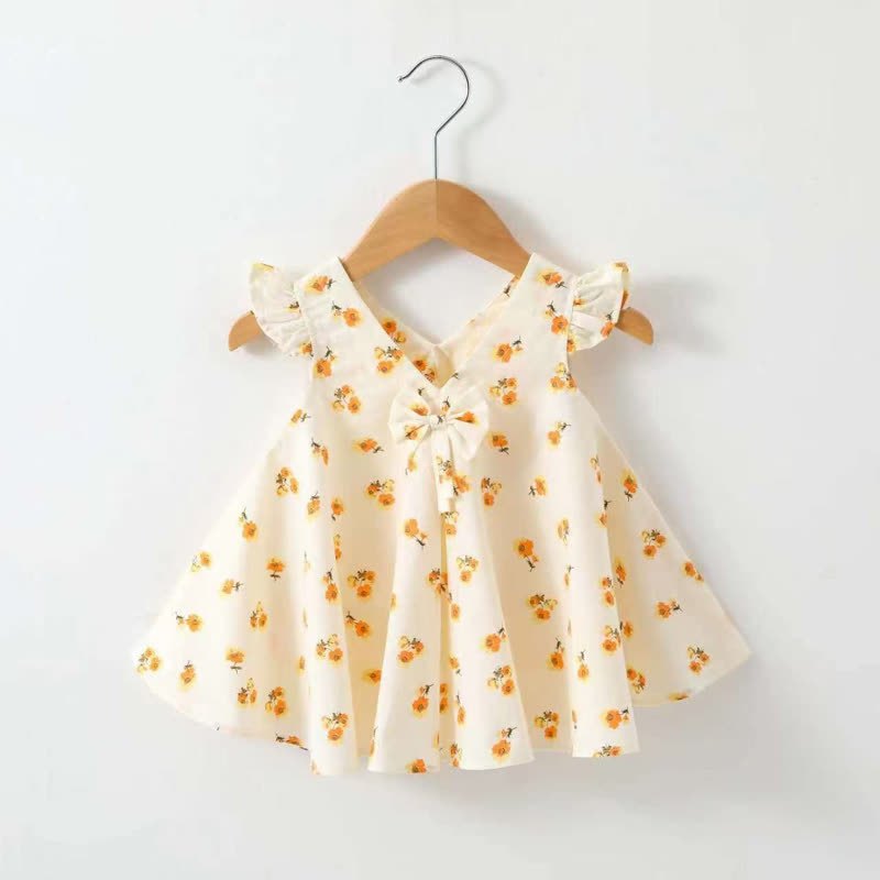 ベビー幼児用 花柄/フルーツ柄 ノースリーブDress - 黄色い花 - 2～3歳 - image 10