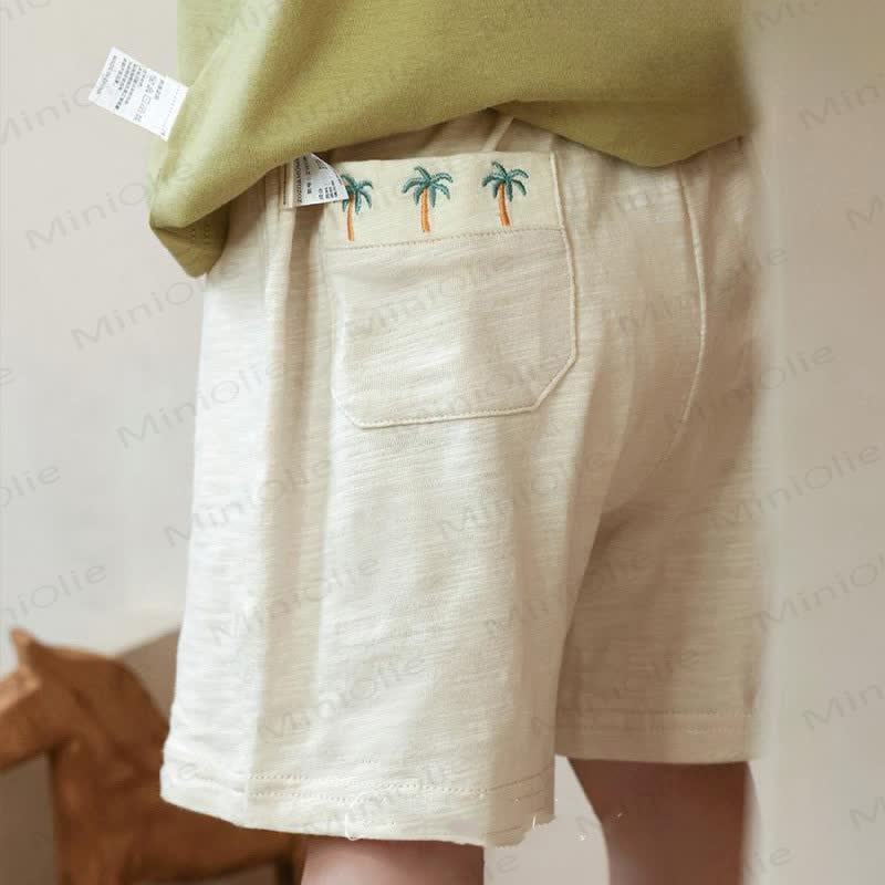 ベビー・幼児用 パーム刺繍入りショートパンツ - ベージュ - 4～5歳 - image 2