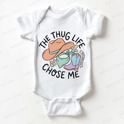THE THUG LIFE CHOSE MEベビーホワイトボディスーツ - 白 - 18～24ヶ月 - image 1