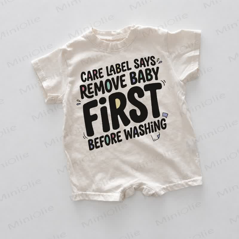 CARE LABEL SAYS REMOVE BABY FIRST BEFORE WASHING。ベビーロンパース - 白 - 18～24ヶ月 - image 1