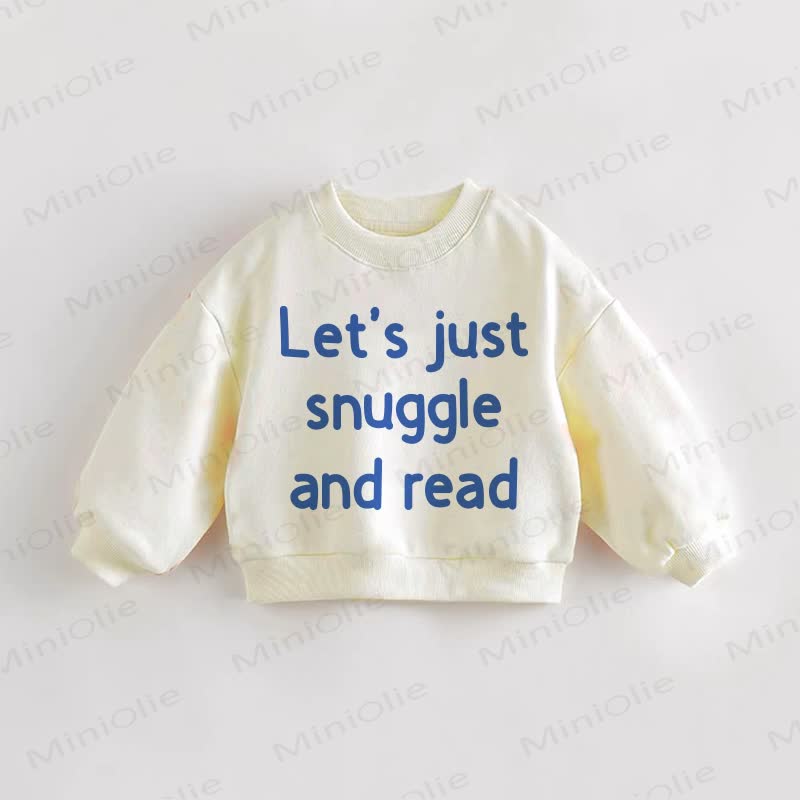 LET'S JUST SNUGGLE AND READベビープリント幼児用スウェットシャツ - クリーム - 3～5歳 - image 1