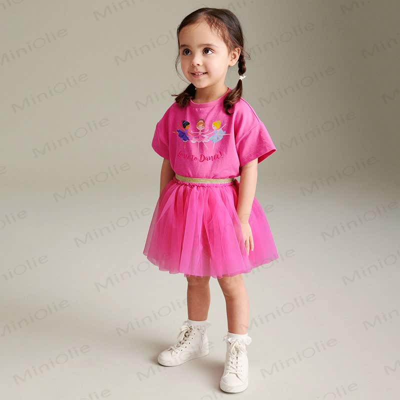 LOVE TO DANCE!幼児・女の子用Tシャツとスカートのセット - image 7