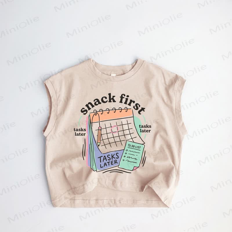 SNACK FIRSTベビー・幼児用カーキタンクトップ - カーキ - 3～5歳 - image 1