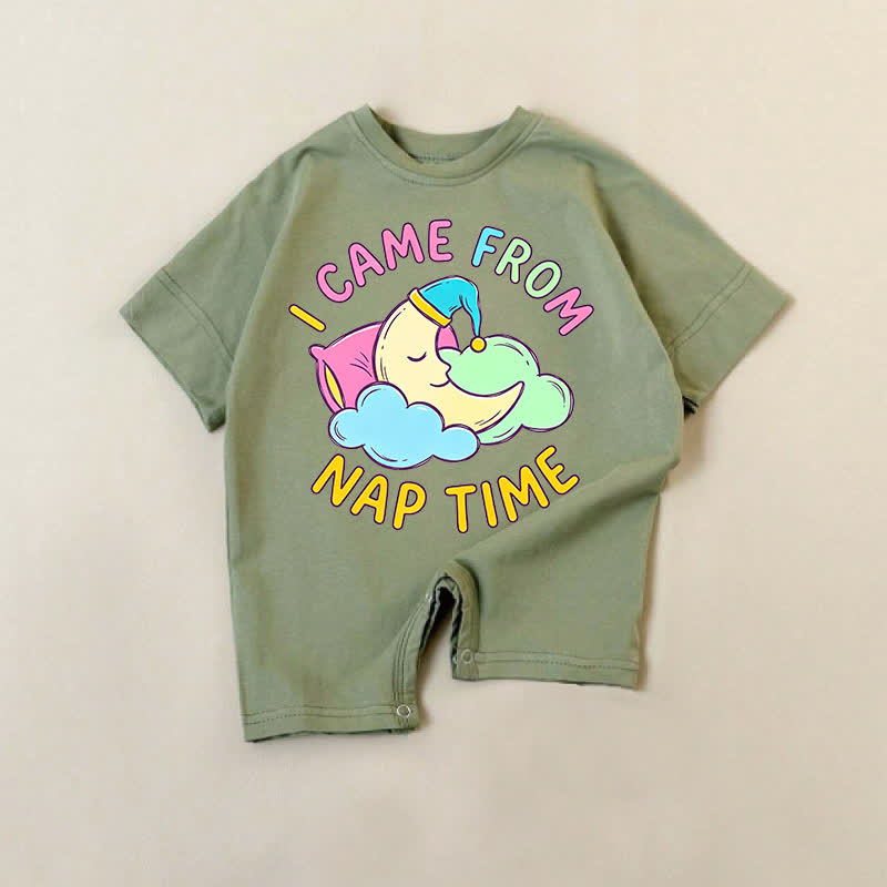 I CAME FROM NAP TIME！ベビーグリーンロンパース - 緑 - 18～24ヶ月 - image 1