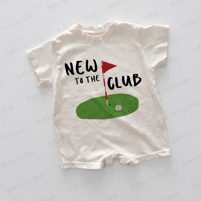 NEW TO THE CLUB！ベビー用ゴルフロンパース（ホワイト） - 白 - 18～24ヶ月 - image 1